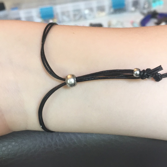 Sterling Silver Carved Sphere Adjustable Bracelet - Picture 5 of 6